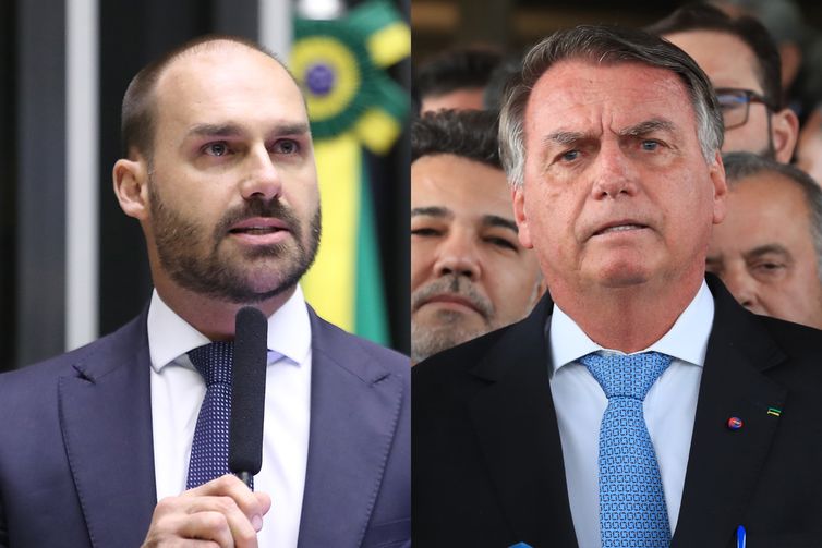 Em mensagem obtida pela PF, Eduardo Bolsonaro chama o pai de ingrato